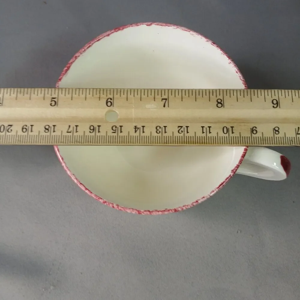 4 Blue Ridge Southern Pottery 3 Cups and Saucer Sets Vintage Crab Apple